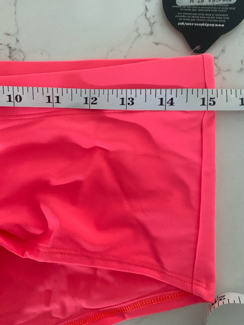 New Body Glove Neon Pink Triangle Bikini Top with Swim Shorts - Picture 5 of 5